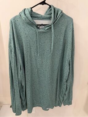Burlebo Performance Hoodie Teal Speckled
